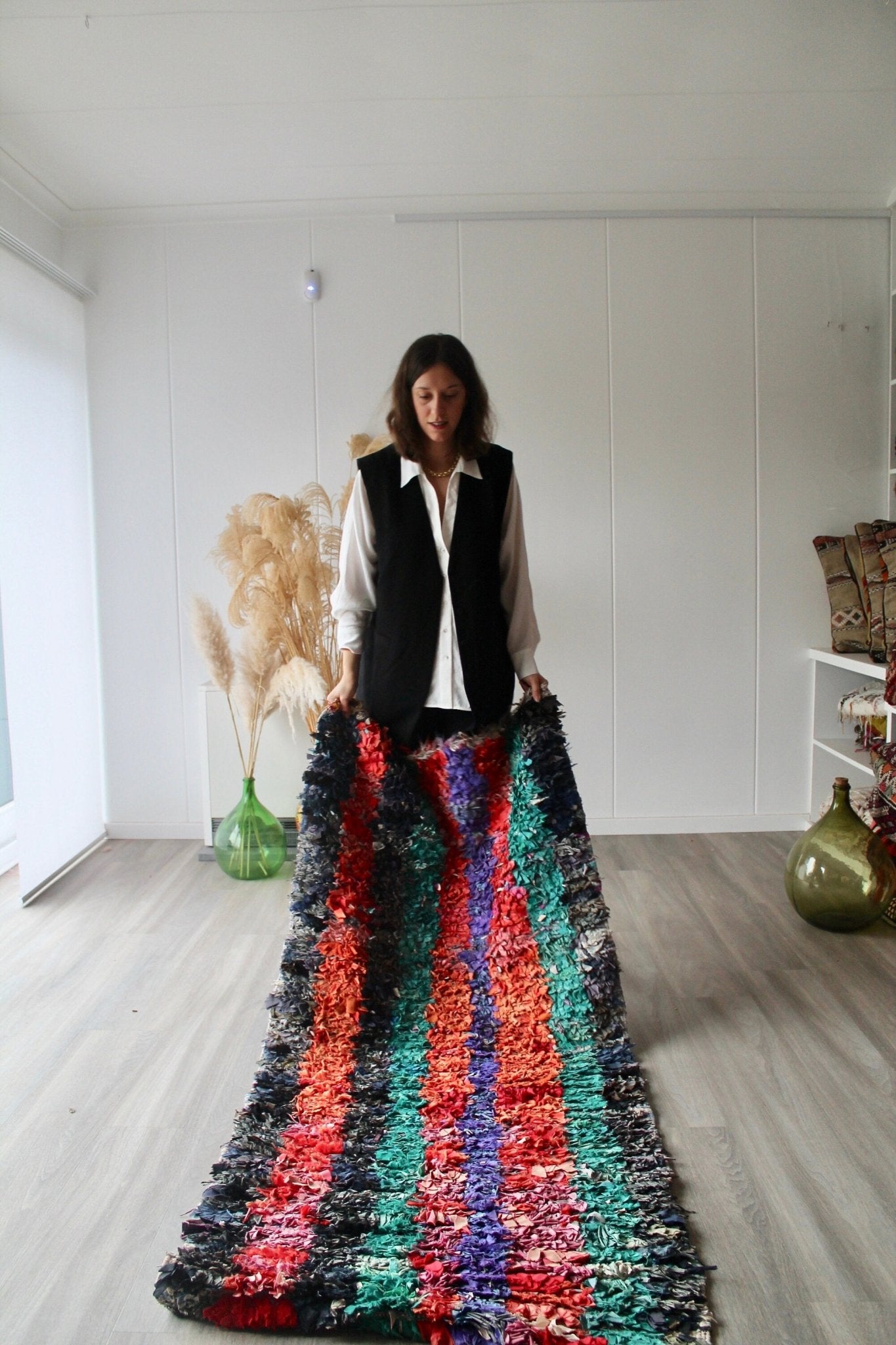 Boucherouite Moroccan Rug (41) 185x86cm - Tree of Colors