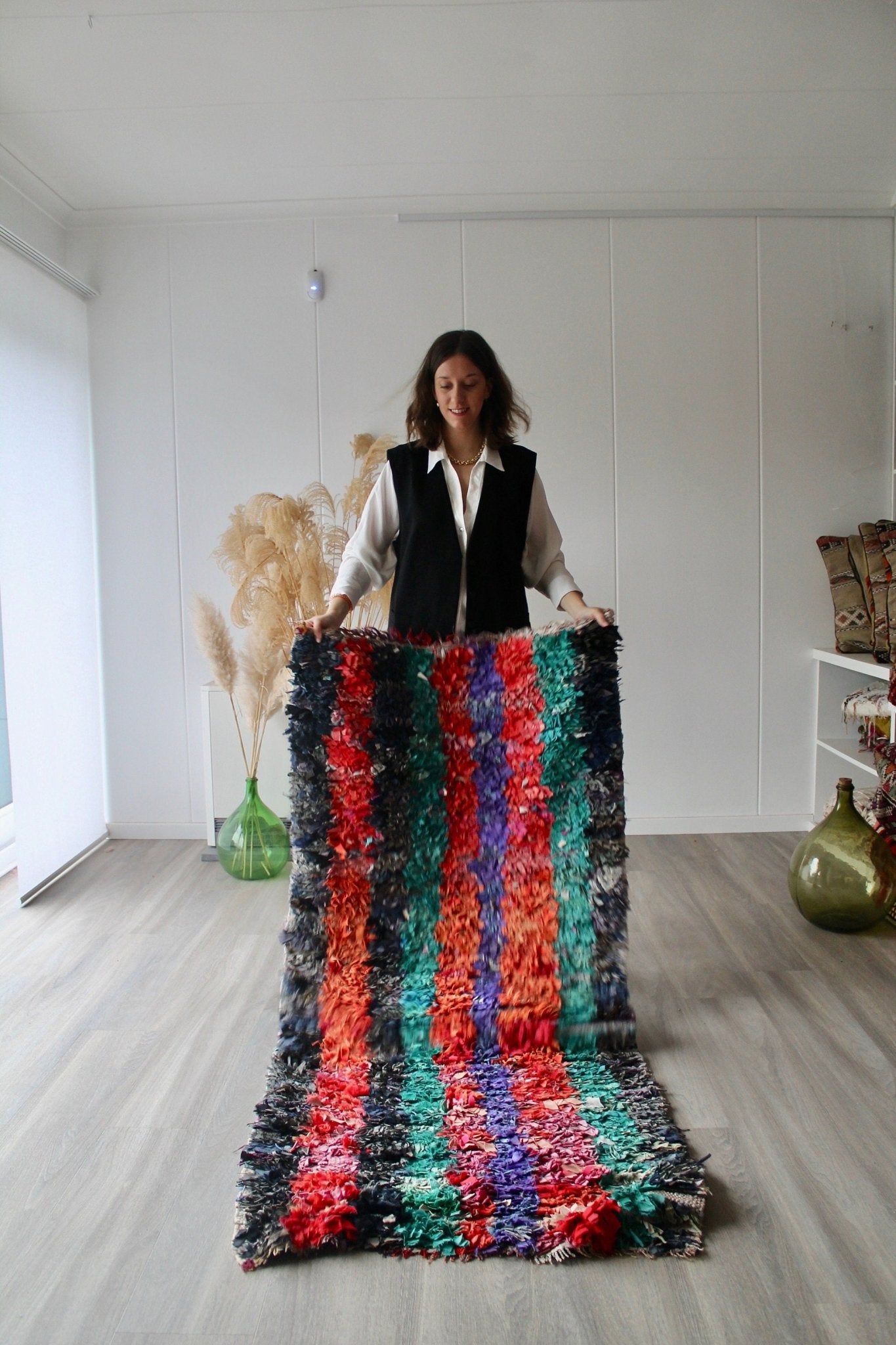 Boucherouite Moroccan Rug (41) 185x86cm - Tree of Colors