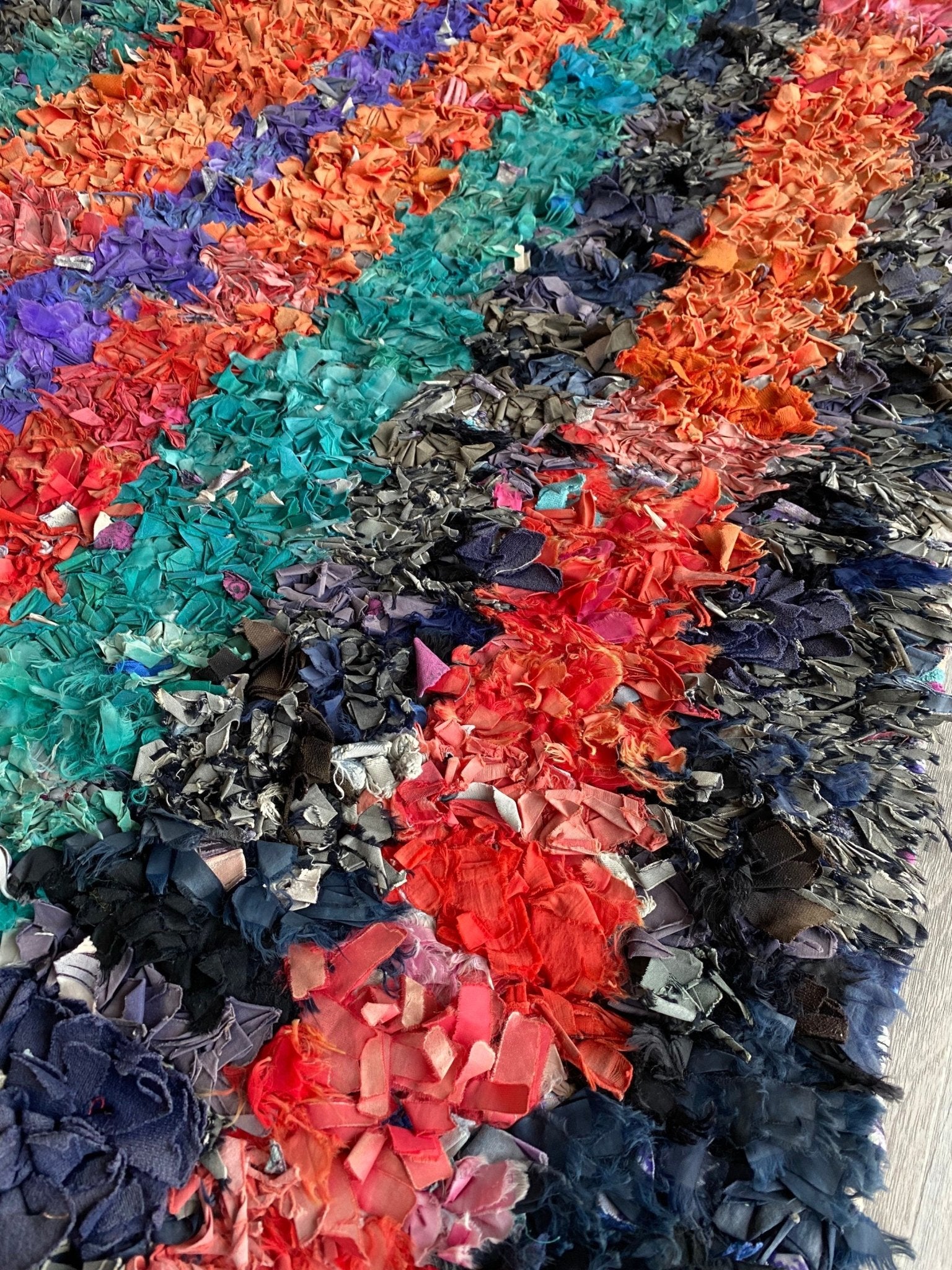 Boucherouite Moroccan Rug (41) 185x86cm - Tree of Colors