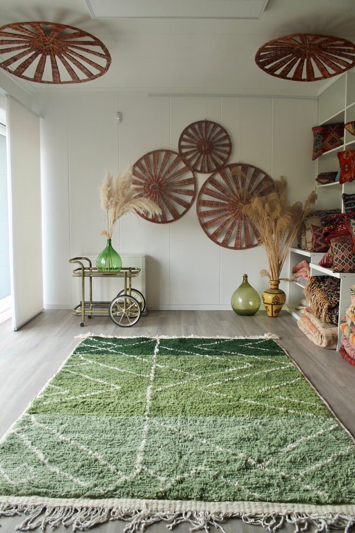 Green Berber Rug made to order (3) - Tree of Colors