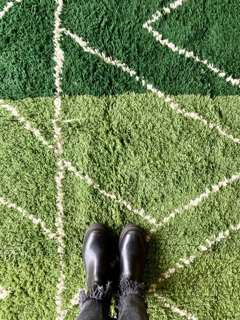 Green Berber Rug made to order (3) - Tree of Colors