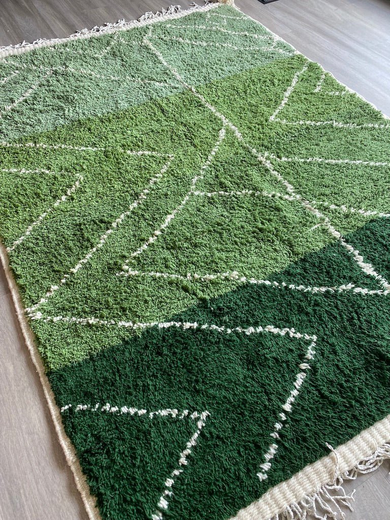 Green Berber Rug made to order (3) - Tree of Colors