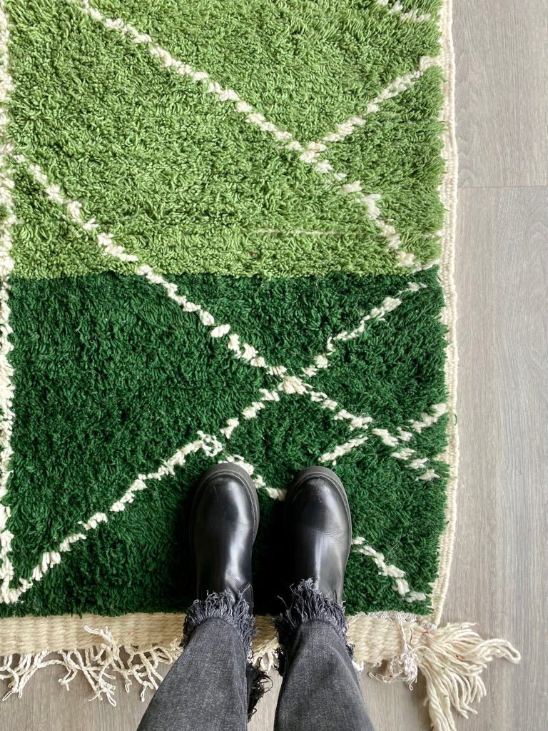 Green Berber Rug made to order (3) - Tree of Colors