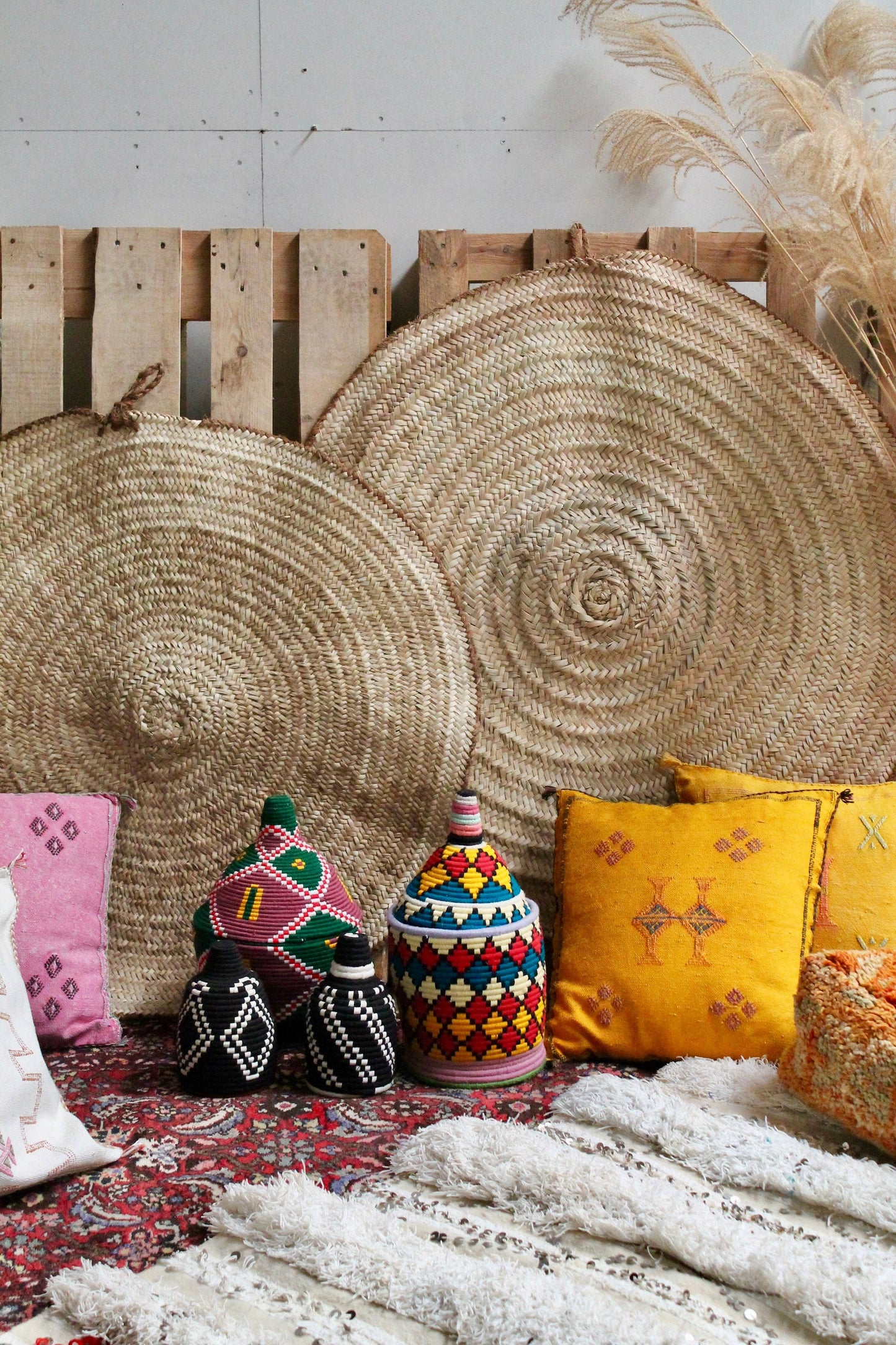 SEVILLE Black & White Moroccan Wool Basket
