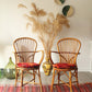 Set of 2 authentic  60's Audoux-Minet rattan chairs