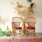 Set of 2 authentic  60's Audoux-Minet rattan chairs