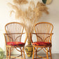 Set of 2 authentic  60's Audoux-Minet rattan chairs
