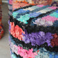 Wood and coton berber pouf (1), Blue, Turquoise and Pink pouf