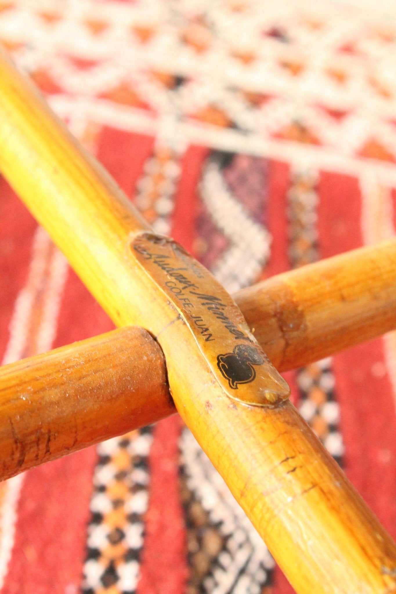 Set of 2 authentic 60's Audoux - Minet rattan chairs - Tree of Colors