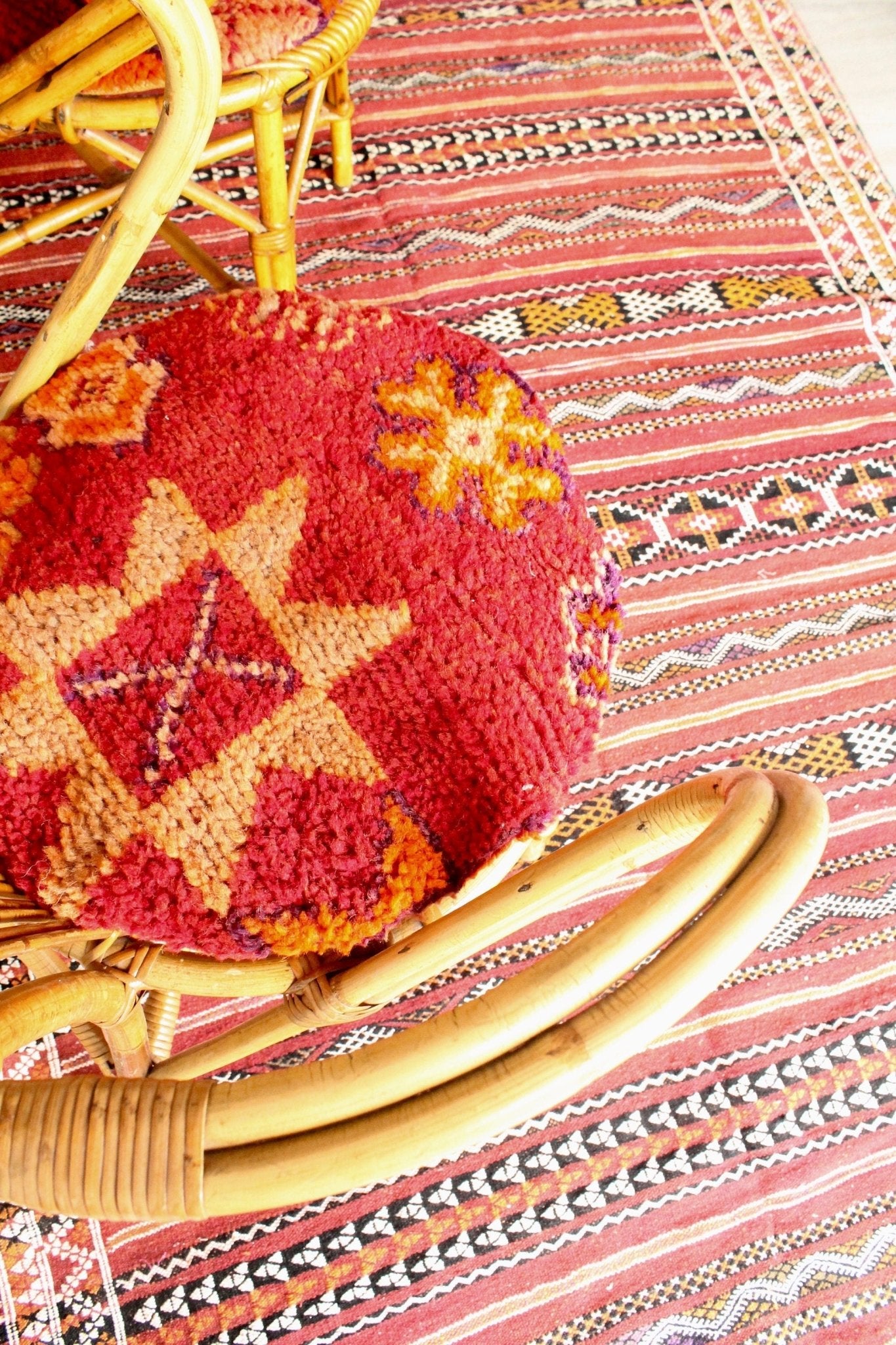 Set of 2 authentic 60's Audoux - Minet rattan chairs - Tree of Colors