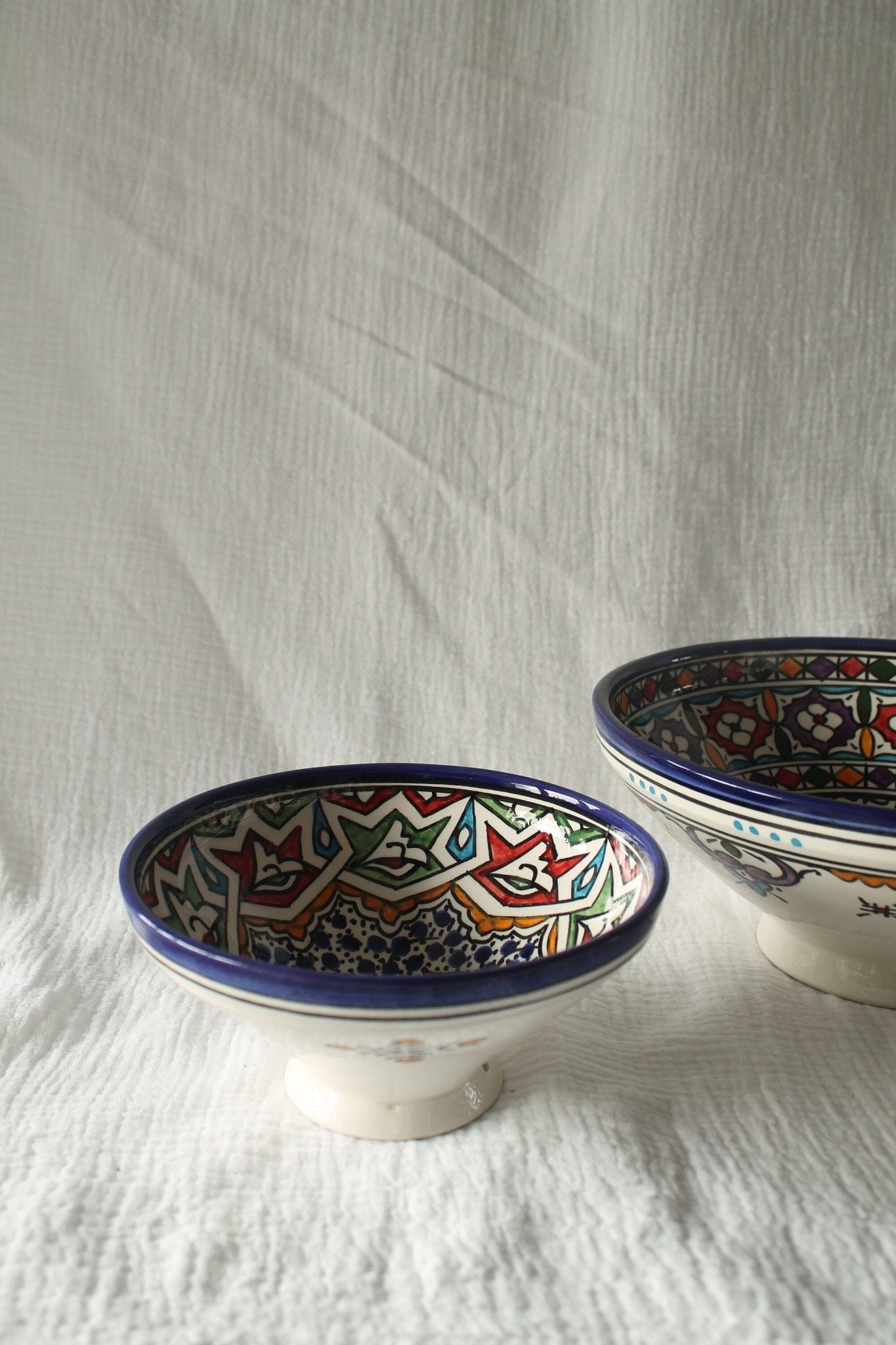 Small Ceramic Bowl, Hand painted ceramic in Fes, Morocco - Tree of Colors