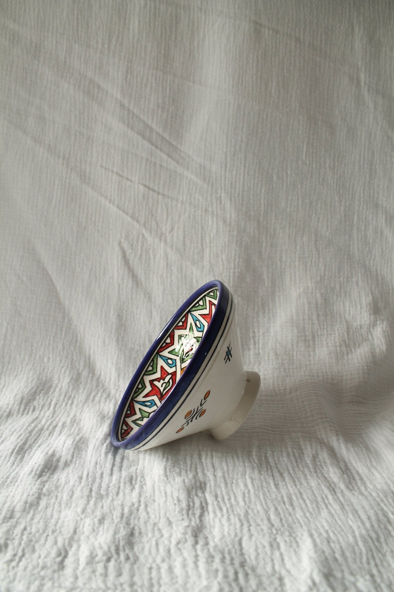 Small Ceramic Bowl, Hand painted ceramic in Fes, Morocco - Tree of Colors