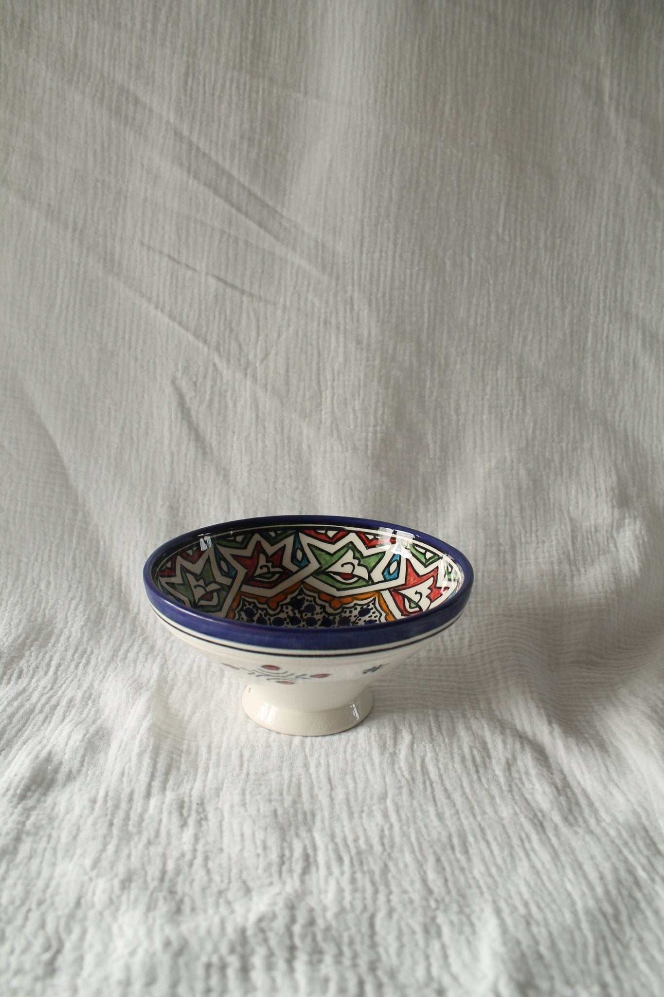 Small Ceramic Bowl, Hand painted ceramic in Fes, Morocco - Tree of Colors