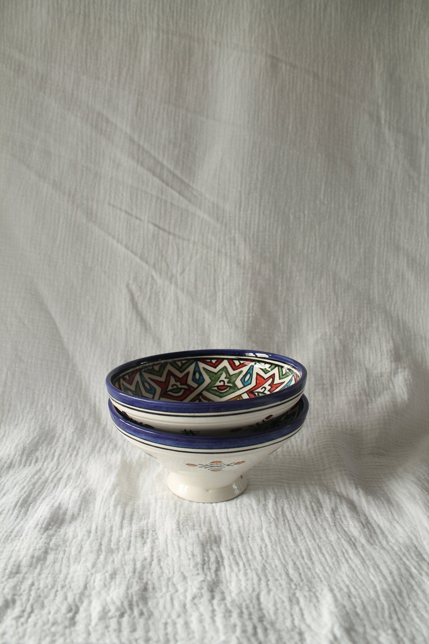 Small Ceramic Bowl, Hand painted ceramic in Fes, Morocco - Tree of Colors