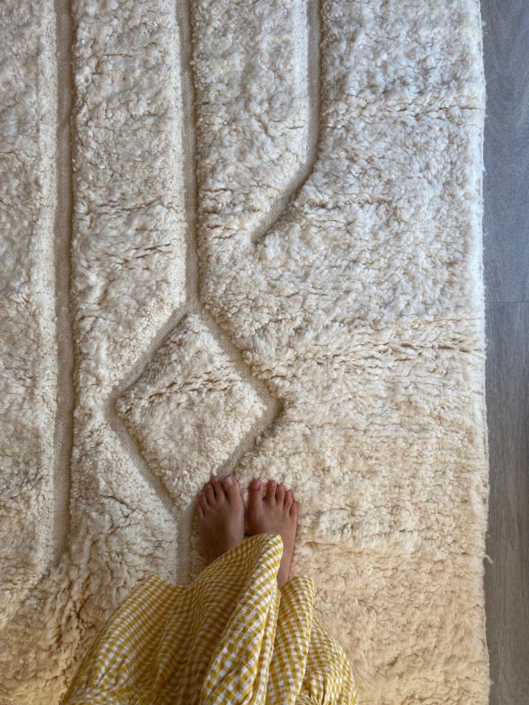 White Berber Rug made to order (2) - Tree of Colors