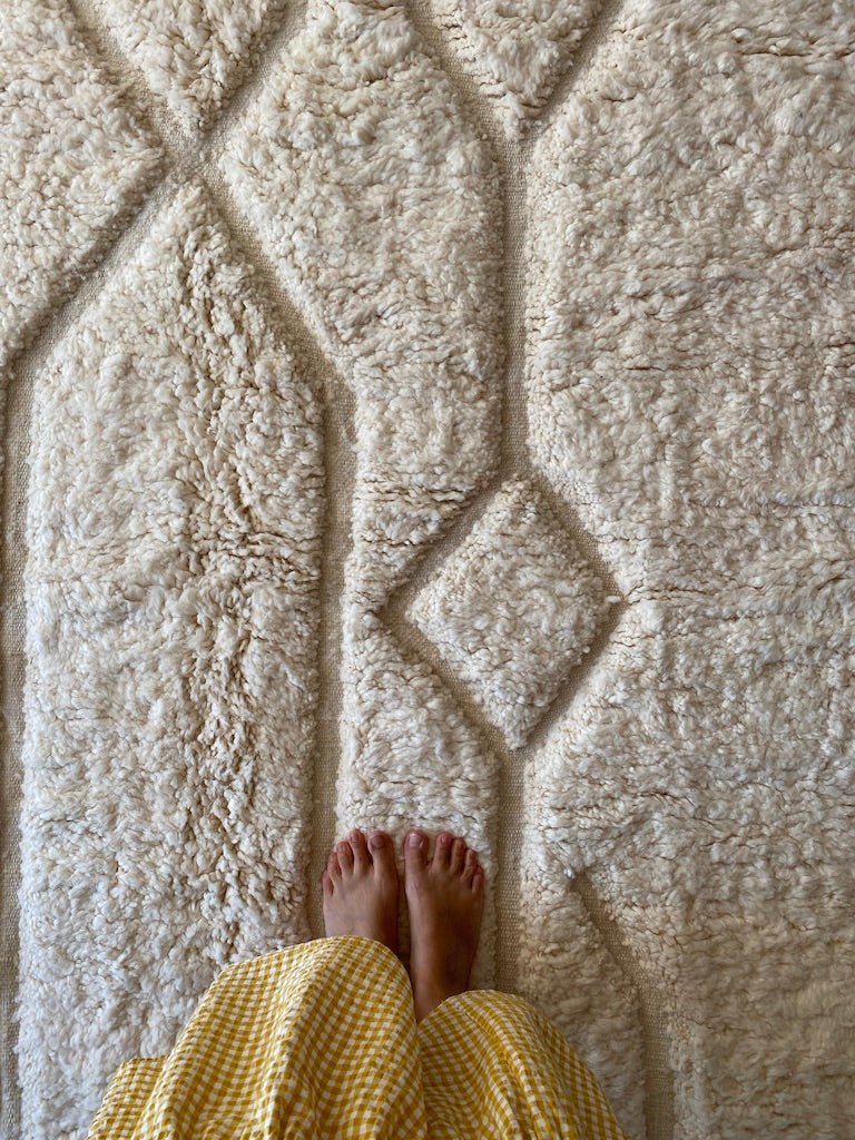 White Berber Rug made to order (2) - Tree of Colors