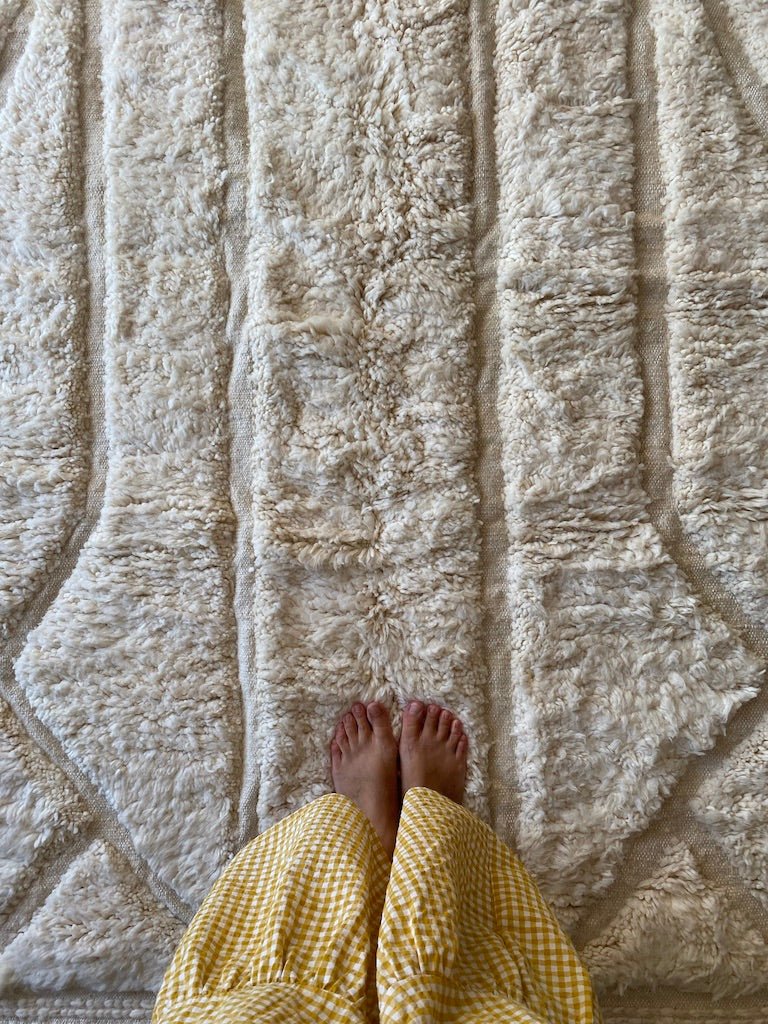 White Berber Rug made to order (2) - Tree of Colors