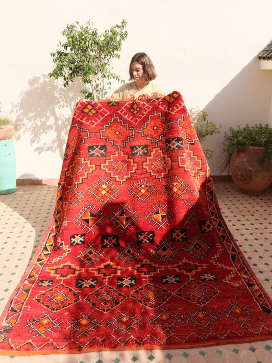 PRE-ORDER - Boujaad Red Wool Rug (205) 230x185cm